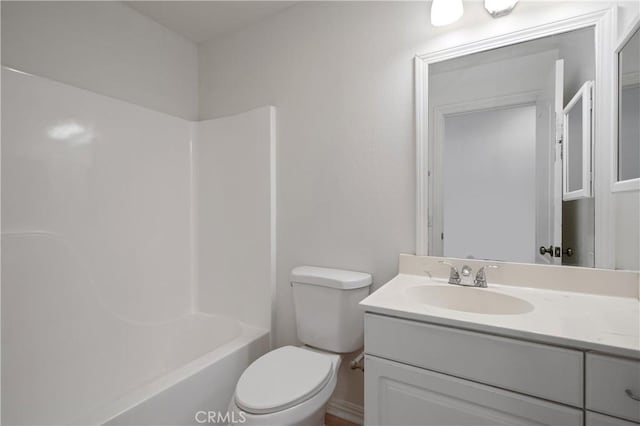 29582 Toomas Cir, Menifee, CA 92587 - bathroom featuring vanity, toilet, and tub / shower combination