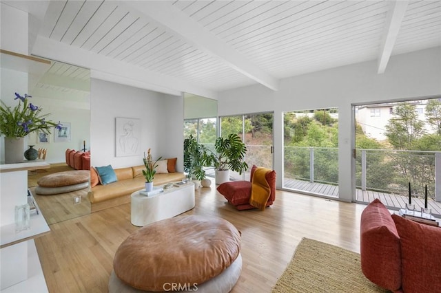 3102 Durand Dr, Los Angeles, CA 90068 - sunroom with beamed ceiling