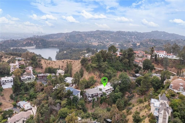 3102 Durand Dr, Los Angeles, CA 90068 - aerial view of property and surrounding area with a water and mountain view