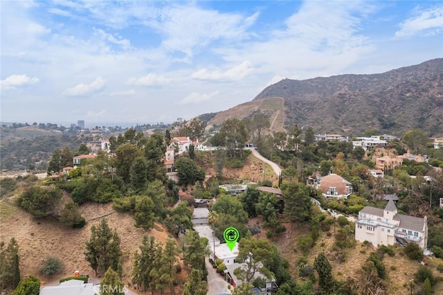 3102 Durand Dr, Los Angeles, CA 90068 - aerial view of property and surrounding area featuring a mountainous background