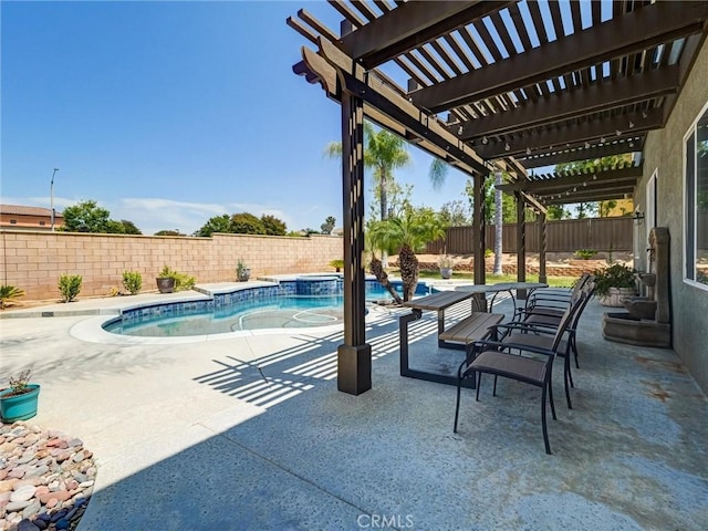 8242 Daisy Ln, Riverside, CA 92508 - view of pool featuring a pergola, a fenced backyard, and a patio