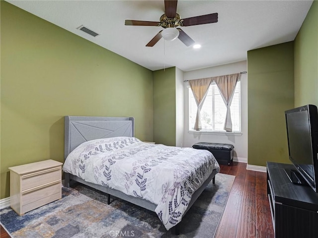 8242 Daisy Ln, Riverside, CA 92508 - bedroom featuring baseboards, wood finished floors, a ceiling fan, and recessed lighting