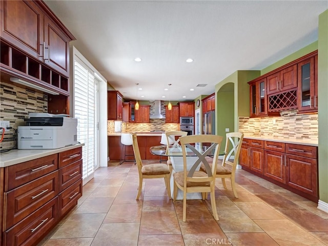 8242 Daisy Ln, Riverside, CA 92508 - dining room featuring recessed lighting and arched walkways