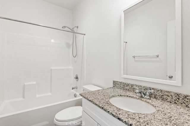 14226 Sonoma Ct, Beaumont, CA 92223 - bathroom with toilet, vanity, and shower / bathtub combination