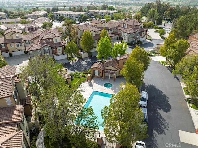 23411 Abbey Glen Pl Unit 41, Valencia, CA 91354 - aerial perspective of suburban area with a pool