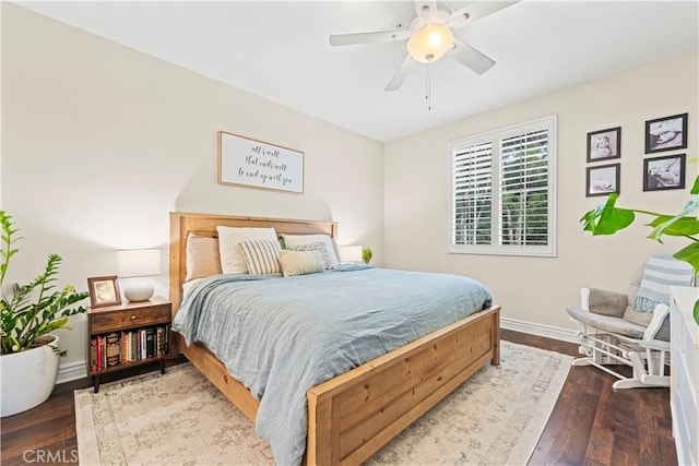 23411 Abbey Glen Pl Unit 41, Valencia, CA 91354 - bedroom with wood finished floors, baseboards, and a ceiling fan