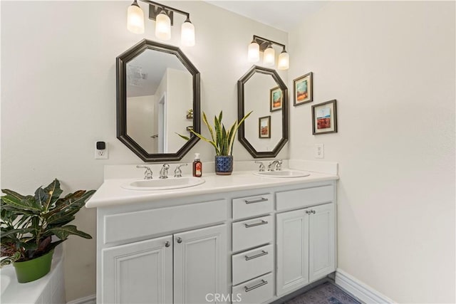 23411 Abbey Glen Pl Unit 41, Valencia, CA 91354 - full bathroom featuring double vanity and a bath