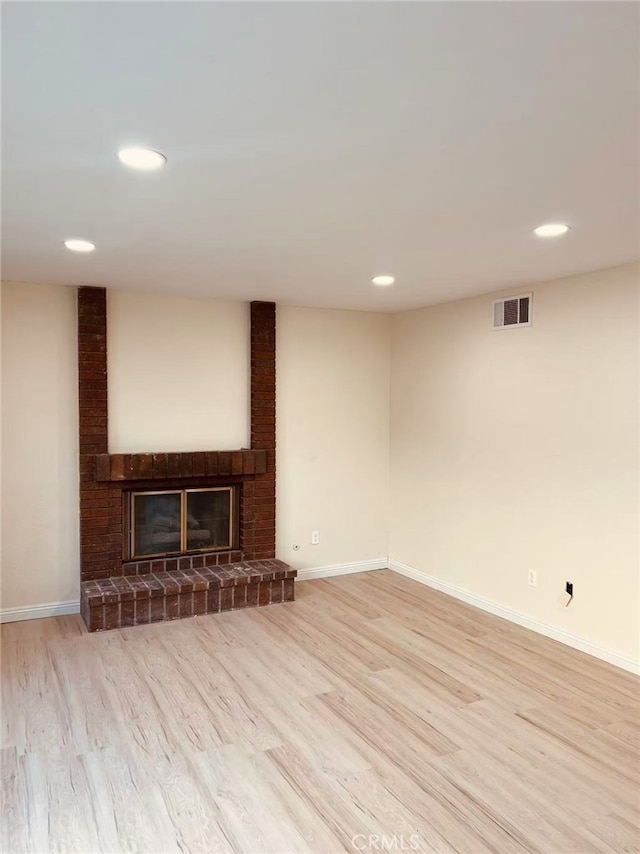 1202 Longview Dr, Diamond Bar, CA 91765 - unfurnished living room featuring wood finished floors, recessed lighting, baseboards, and a fireplace