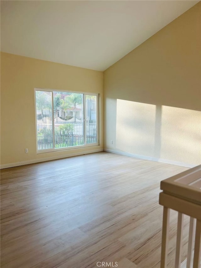 1202 Longview Dr, Diamond Bar, CA 91765 - unfurnished room featuring wood finished floors, baseboards, and vaulted ceiling