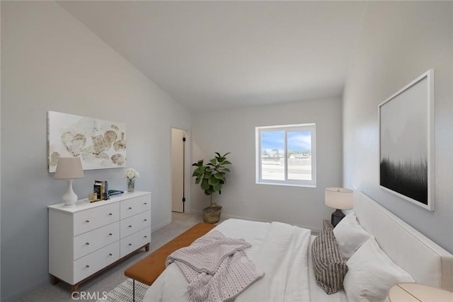 16754 Pauhaska Rd, Apple Valley, CA 92307 - bedroom featuring light carpet and lofted ceiling