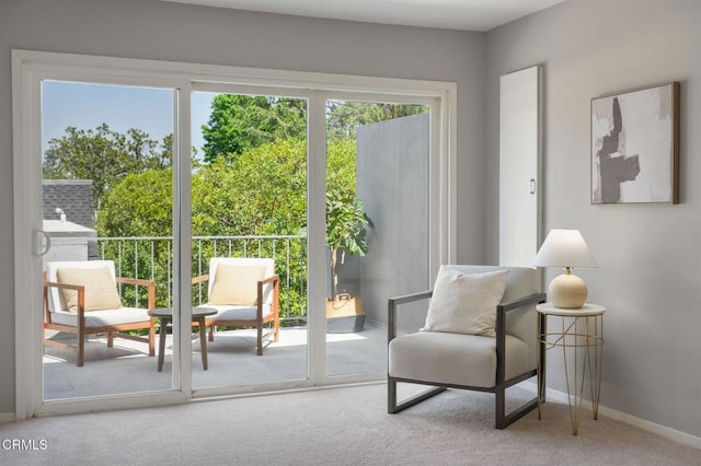1045 S Orange Grove Blvd Unit 8, Pasadena, CA 91105 - living area with carpet floors and baseboards