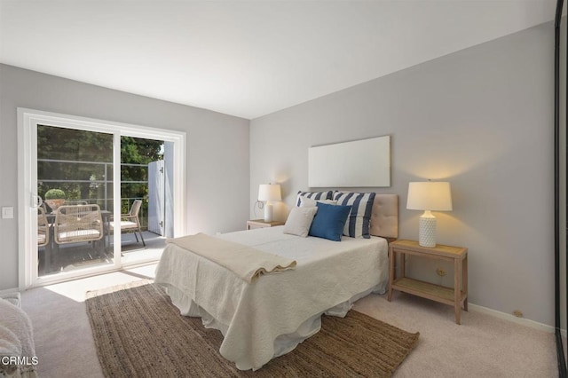 1045 S Orange Grove Blvd Unit 8, Pasadena, CA 91105 - carpeted bedroom with access to exterior and baseboards
