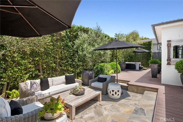 620 Brooks St, Laguna Beach, CA 92651 - view of patio / terrace with an outdoor living space