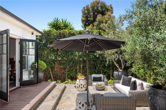620 Brooks St, Laguna Beach, CA 92651 - view of patio featuring an outdoor living space