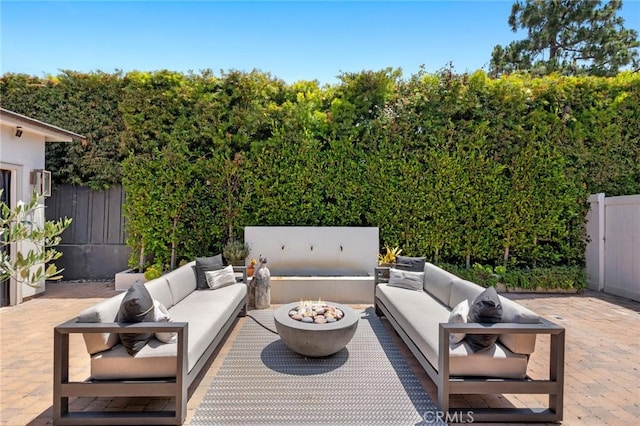 620 Brooks St, Laguna Beach, CA 92651 - view of patio with an outdoor living space with a fire pit