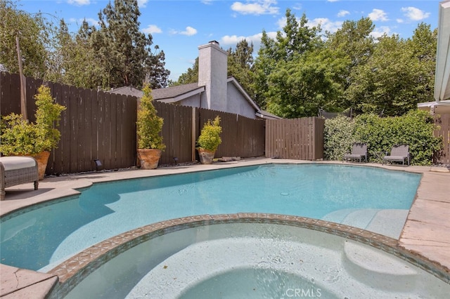 27702 Quincy St, Castaic, CA 91384 - view of swimming pool with a pool with connected hot tub