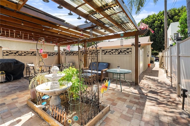 1876 Oregon Ave, Long Beach, CA 90806 - view of patio with a pergola