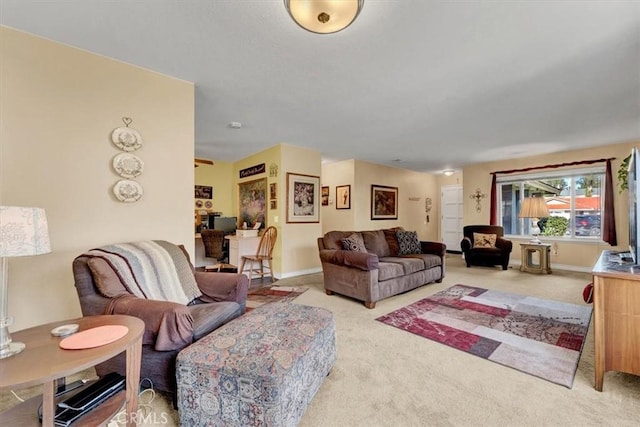 6713 Coral Ct, Rancho Cucamonga, CA 91701 - living room with carpet flooring and baseboards