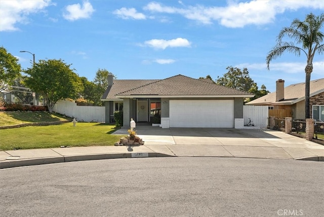6713 Coral Ct, Rancho Cucamonga, CA 91701 - ranch-style home with a garage and concrete driveway