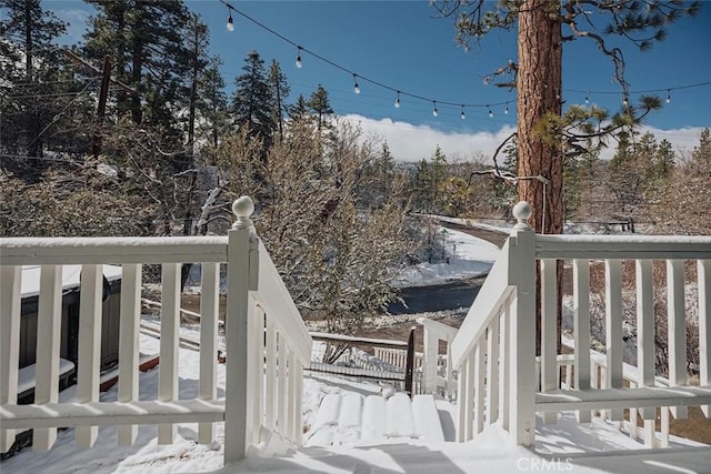 960 Butte Ave, Big Bear City, CA 92314 - view of snow covered deck