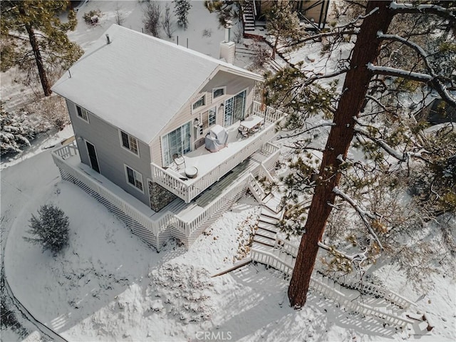 960 Butte Ave, Big Bear City, CA 92314 - view of snowy aerial view
