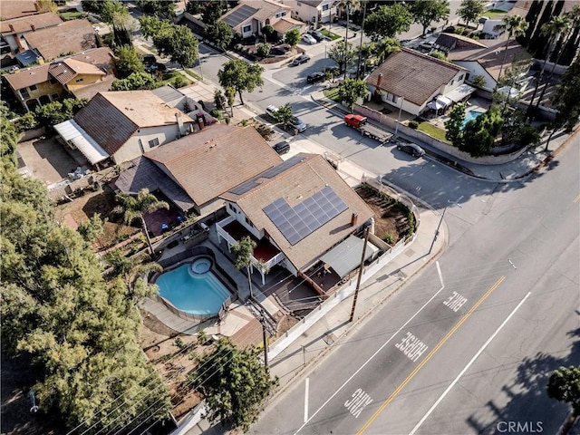10670 Deering Ave, Chatsworth, CA 91311 - aerial perspective of suburban area with a pool area