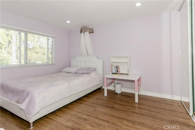 10670 Deering Ave, Chatsworth, CA 91311 - bedroom with wood finished floors, recessed lighting, and baseboards