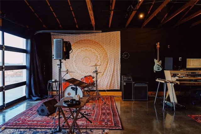 55850 Shannon Rd, Landers, CA 92285 - interior space featuring concrete flooring and plenty of natural light