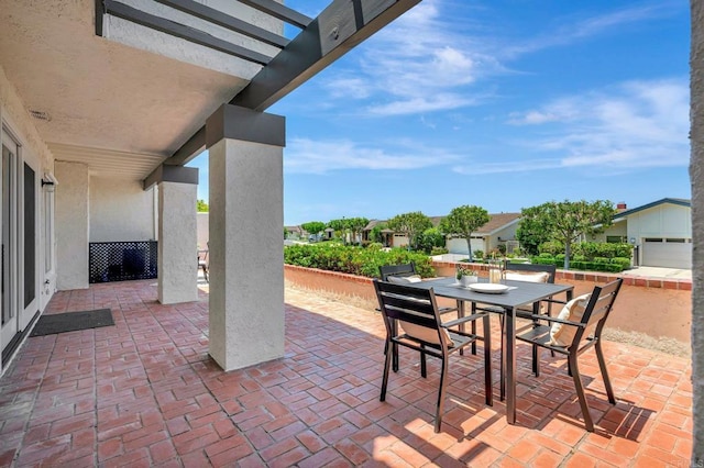 55 Jasmine Creek Dr, Corona Del Mar, CA 92625 - view of patio / terrace featuring outdoor dining space and a pergola