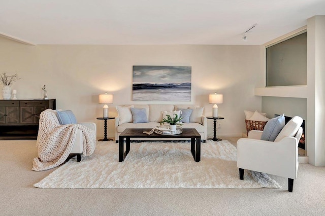 55 Jasmine Creek Dr, Corona Del Mar, CA 92625 - carpeted living room featuring track lighting and baseboards