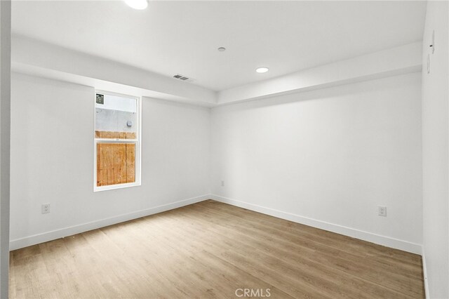500 N Brannick Ave Unit 2, City Terrace, CA 90063 - unfurnished room with wood finished floors, recessed lighting, and baseboards