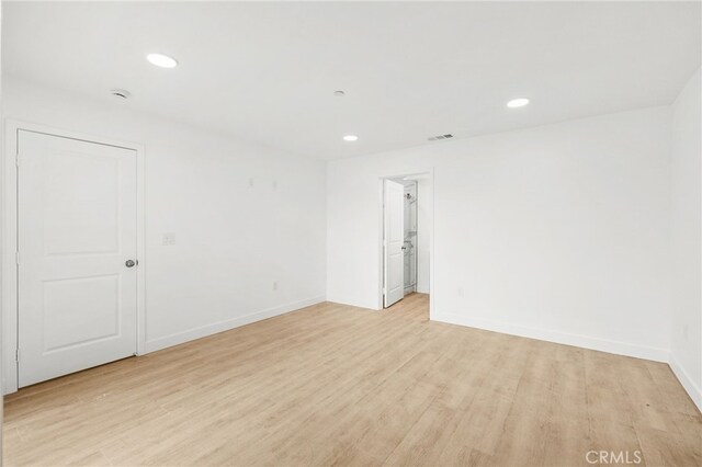 500 N Brannick Ave Unit 2, City Terrace, CA 90063 - empty room featuring light wood-type flooring, recessed lighting, and baseboards