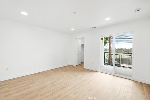 500 N Brannick Ave Unit 2, City Terrace, CA 90063 - unfurnished room featuring light wood-type flooring, baseboards, and recessed lighting