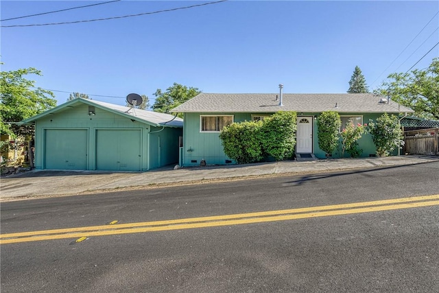 3206 4th St, Clearlake, CA 95422 - single story home with a garage and roof with shingles