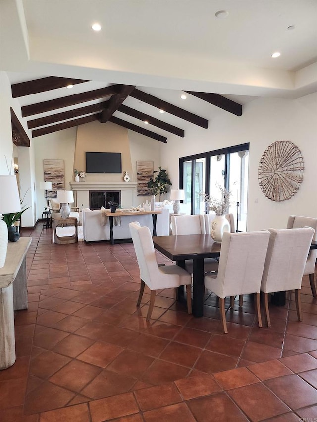 1010 Willowcreek Ln, Fallbrook, CA 92028 - dining room with recessed lighting and dark tile patterned flooring