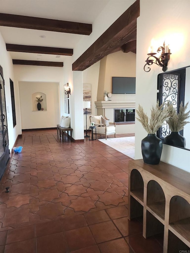 1010 Willowcreek Ln, Fallbrook, CA 92028 - building lobby featuring beamed ceiling