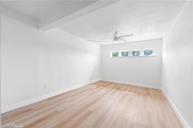 42346 W 47th St W, Lancaster, CA 93536 - unfurnished room featuring light wood-type flooring, ceiling fan, and baseboards
