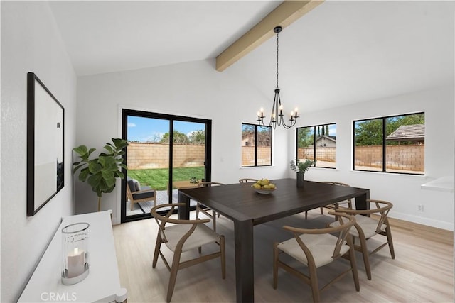 42346 W 47th St W, Lancaster, CA 93536 - dining area featuring light wood-type flooring, plenty of natural light, a chandelier, and baseboards