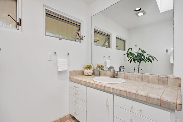 1859 Zapo St, Del Mar, CA 92014 - bathroom featuring vanity and a skylight
