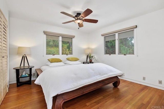 1859 Zapo St, Del Mar, CA 92014 - bedroom featuring wood finished floors and a ceiling fan