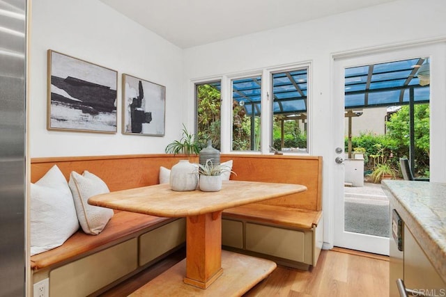 1859 Zapo St, Del Mar, CA 92014 - dining space featuring breakfast area and light wood finished floors