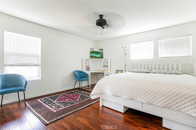 7129 Forbes Ave, Van Nuys, CA 91406 - bedroom featuring wood finished floors, ceiling fan, and baseboards