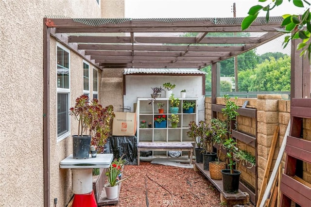 7129 Forbes Ave, Van Nuys, CA 91406 - view of patio with a pergola