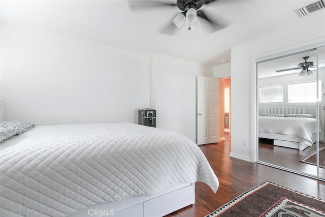 7129 Forbes Ave, Van Nuys, CA 91406 - bedroom with wood finished floors and ceiling fan