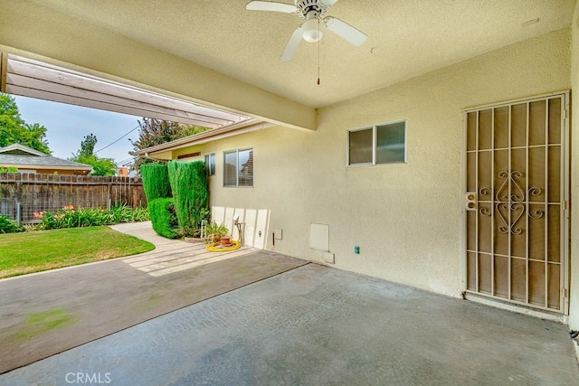 41202 Collegian Way, Hemet, CA 92544 - view of patio with a ceiling fan