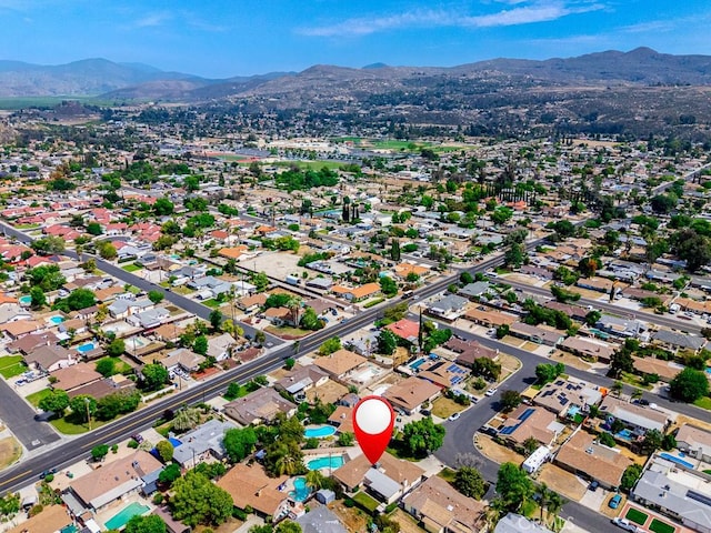 41202 Collegian Way, Hemet, CA 92544 - aerial overview of property's location with mountains