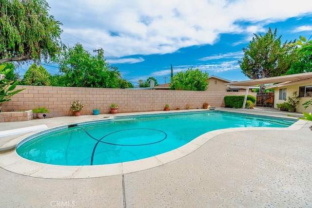41202 Collegian Way, Hemet, CA 92544 - view of swimming pool featuring a patio area and a fenced backyard