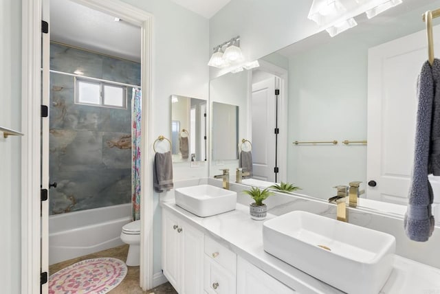 14220 Green Valley Ct, Scripps Miramar, CA 92131 - full bath with toilet, shower / tub combo, and double vanity