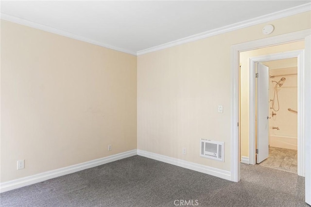 3603 W Hidden Ln Unit 317, Rolling Hills Estates, CA 90274 - carpeted empty room featuring crown molding, baseboards, and a smoke detector
