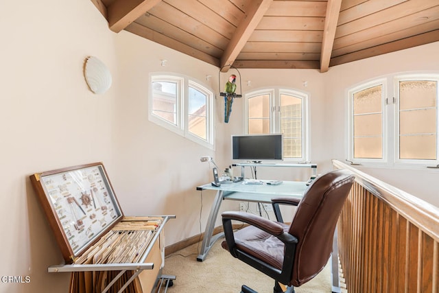 4165 Ocean Dr, Oxnard, CA 93035 - office space featuring wood ceiling, carpet, and baseboards